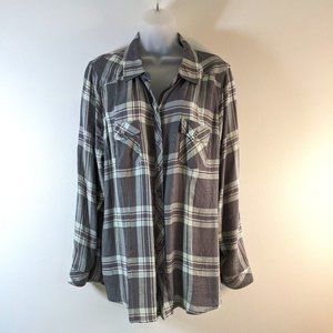 Torrid Plaid Button Down Shirt